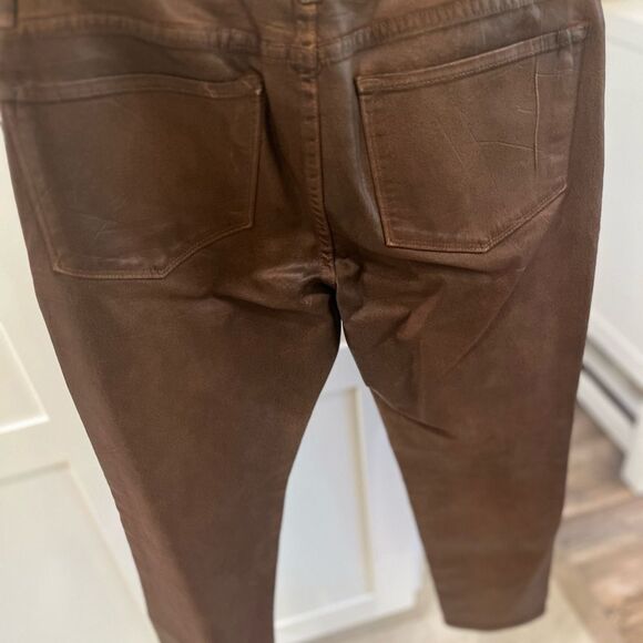 NYDJ Brown Leather Pants - Picture 4 of 4